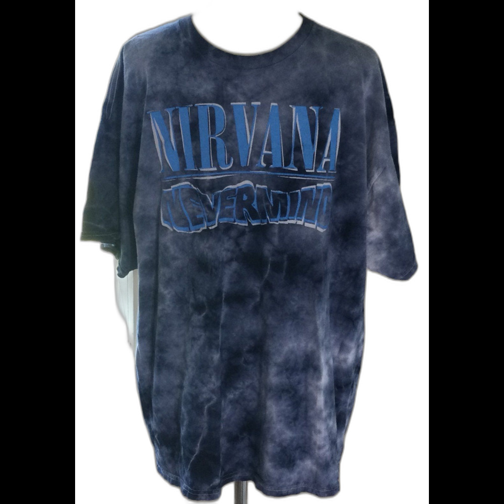 Nirvana T-Shirt Men’s Size XL Blue Nevermind Tie-Dyed Graphic Tee